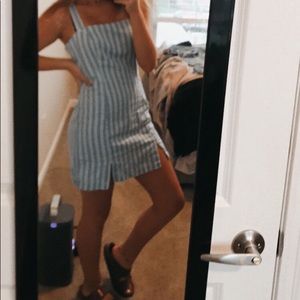 stripped mini dress